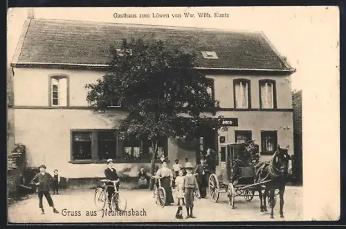 AK Neuhemsbach, Gasthaus zum Löwen, Bes. Ww. Wilh. Kuntz