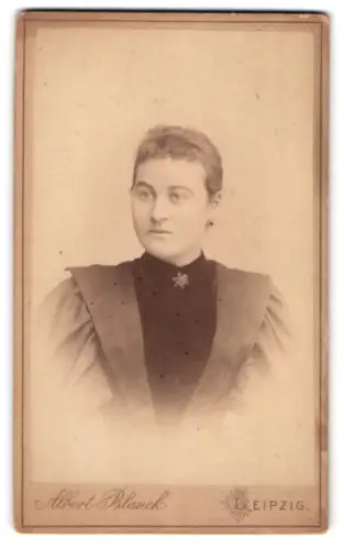 Fotografie Albert Blanck, Leipzig, Windmühlenstrasse 42, Minna Schubert, geb. Frohböse