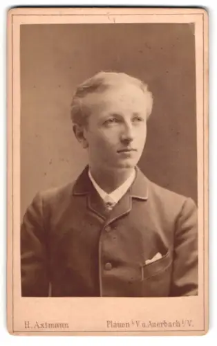 Fotografie H. Axtmann, Plauen, Oberer Graben 19, Manfred Teuscher im Porträt