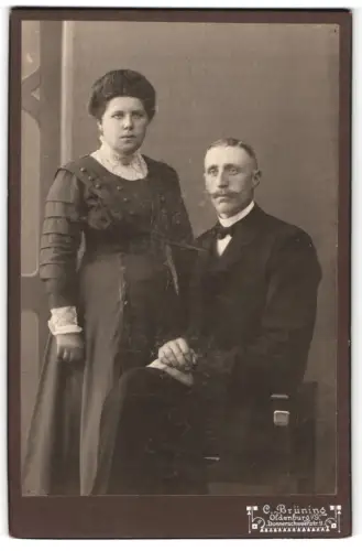 Fotografie C. Brüning, Oldenburg, Donnerschweerstr. 9, Porträt eines Paares