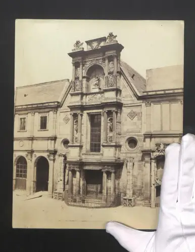 Fotografie Ansicht Paris, Frontansicht der Beaux-Arts de Paris, Grossformat 22 x 27cm