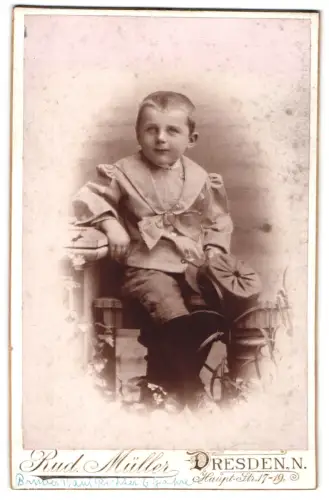 Fotografie Rudolf Müller, Dresden, Hauptstrasse 17-19, Paul Richter mit 6 Jahren
