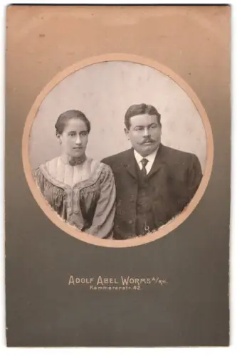 Fotografie Adolf Abel, Worms, Kämmererstr. 42, Kath. Käufer, geb. Eschenfelder, und ihr Mann Karl Käufer