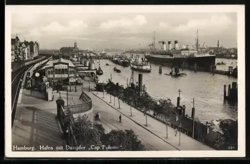 AK Hamburg, Dampfer Cap Polonio im Hafen