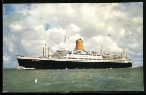 AK Passagierschiff Vierschrauben-T.S. Bremen, Flaggschiff des Nordd. Lloyd