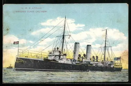 AK HMS Apollo, Second Class Cruiser, Britisches Kriegsschiff