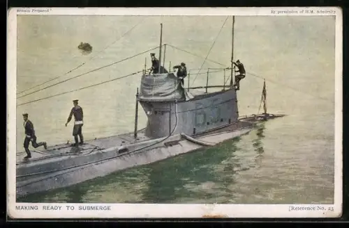 AK Making ready to Submerge, U-Boot B-5