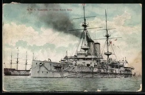 AK H.M.S. Exmouth, 1st Class Battle Ship, Kriegsschiff