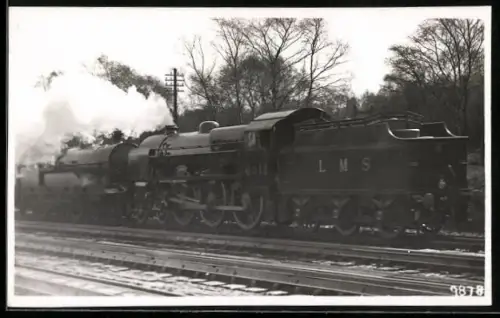 AK Britische Lokomotive Nr. 6011 der LMS mit Tender und weiterer Lokomotive, englische Eisenbahn