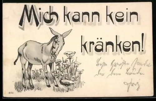 AK Mich kann kein Esel kränken!, Esel im Grünen