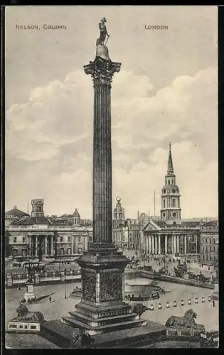 AK London, Trafalgar Square and Nelson Cloumn