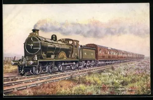 Künstler-AK The North British Railway, Lothian Coast Express