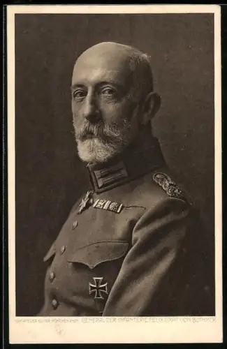 AK Porträt General der Infanterie Felix Graf von Bothmer in Uniform mit Eisernes Kreuz