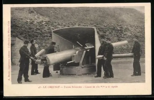 AK Le Creusot, Usines Schneider, Canon de 150 m/m à tir rapide
