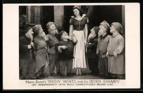 AK Harry Benet`s Snow White and the Seven Dwarfs, Schneewittchen und die sieben Zwerge