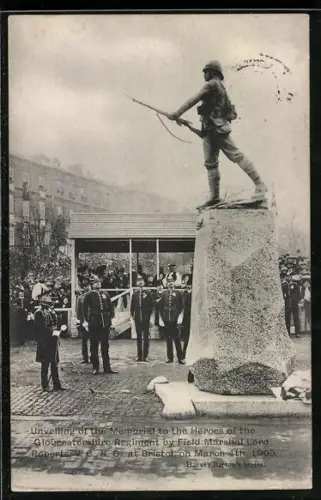 AK Bristol, Unveiling of teh Memorial of the Heroes of the Gloucestershire Regiment by Field Marshal Lord Roberts 1905