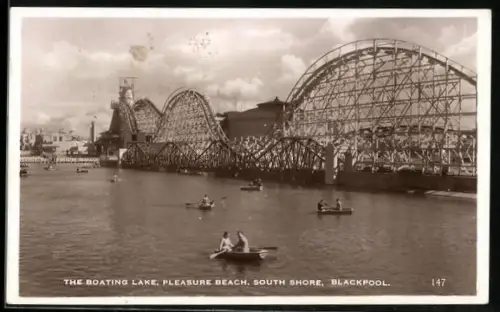 AK Blackpool, The Boating Lake, Pleasure Beach