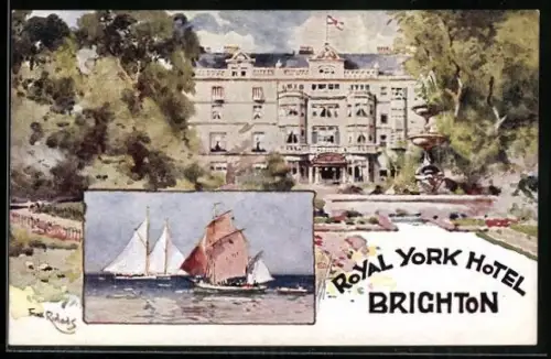 Künstler-AK Brighton, Royal York Hotel