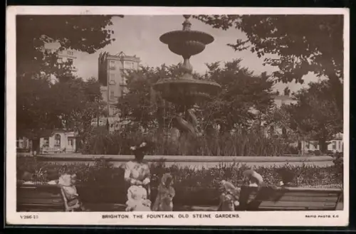 AK Brighton, Old Steine Gardens, The Fountain