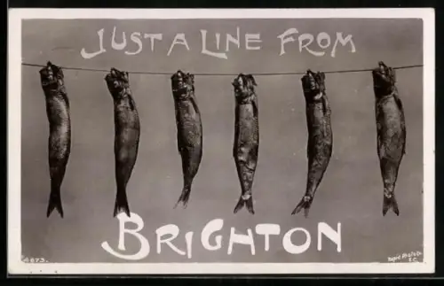 AK Brighton, Fische an einer Leine