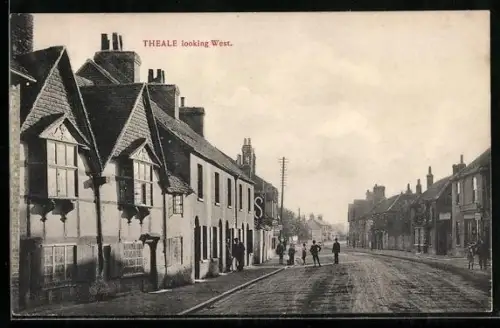 AK Theale, Strassenpartie nach Westen