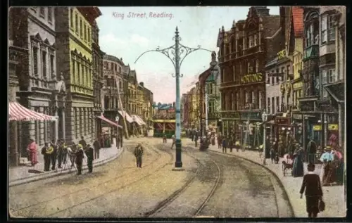 AK Reading, King Street with tramways