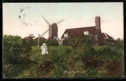 AK Reigate, Heath, Mill Church, Windmühle