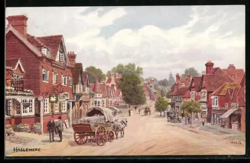 Künstler-AK Haslemere, Strassenpartie