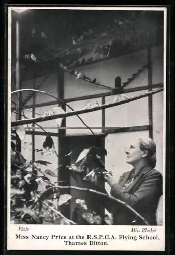 AK Thames Ditton, Miss Nancy Price at the R. S. P. C. A. Flying School