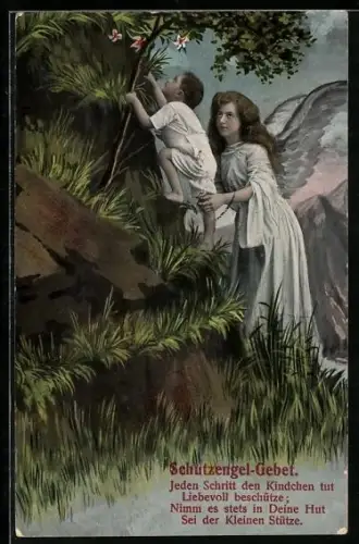 AK Schutzengel hilft einem Jungen beim Klettern