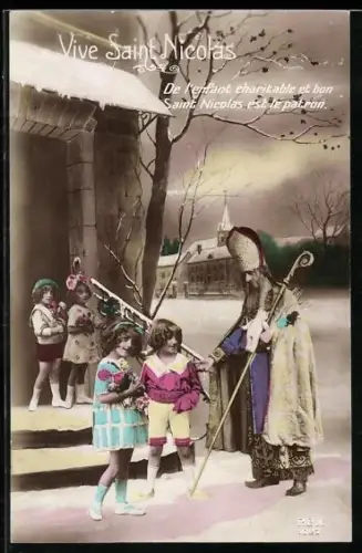 AK Nikolaus bringt Kindern Geschenke