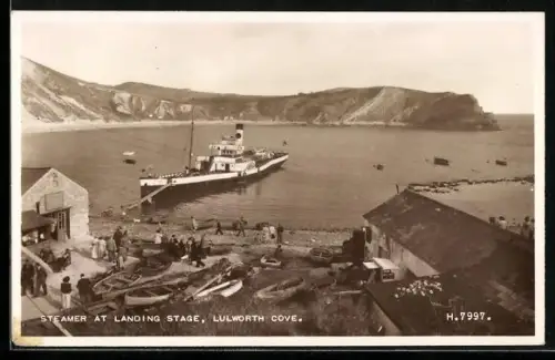 AK Lulworth Cove, Steamer at Landing Stage