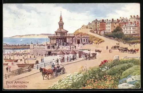 Künstler-AK Bournemouth, Pier Approach