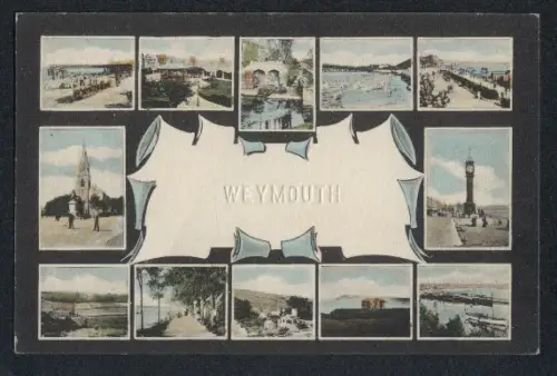 AK Weymouth, Kirche, Pavillon, Hafen