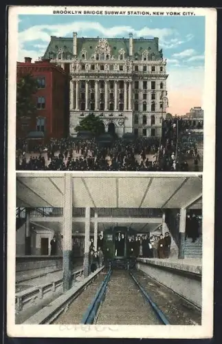 AK New York City, NY, Brooklyn Bridge subway station, U-Bahn