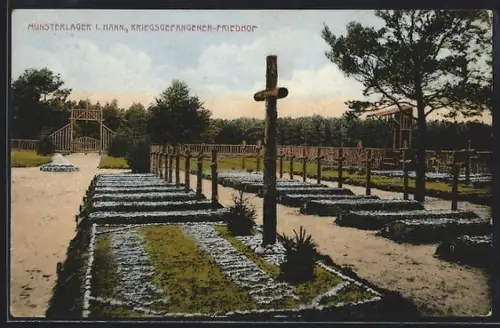 AK Munster, Munsterlager, Kriegsgefangenen-Friedhof