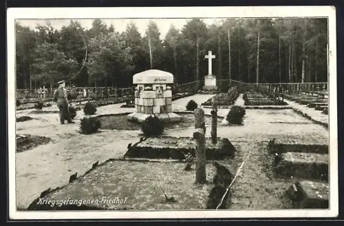 AK Munster, Kriegsgefangenen Friedhof beim Truppenübungsplatz