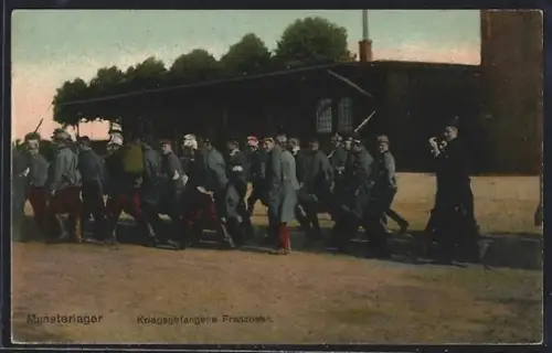 AK Munsterlager, Gruppe französischer Kriegsgefangener