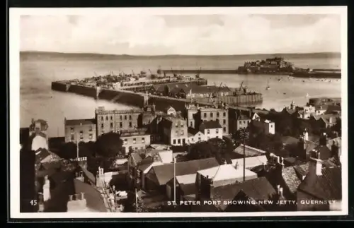 AK St. Peter Port /Guernsey, View of New Jetty