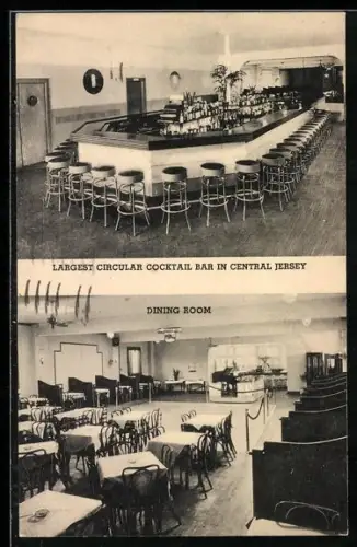 AK Rahway, NJ, Restaurant and Bar Palace Blue Room, 1332 Main Street, Dining Room and Cocktail Bar