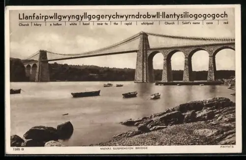 AK Llanfair, Menai Suspension Bridge