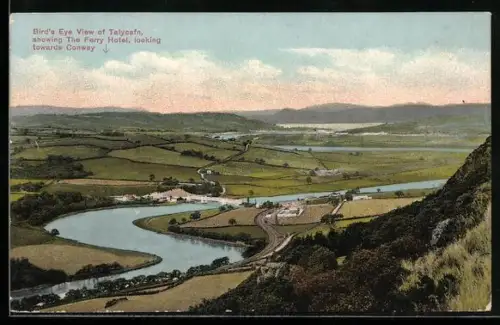 AK Talycafn, Bird`s Eye View showing the Ferry Hotel