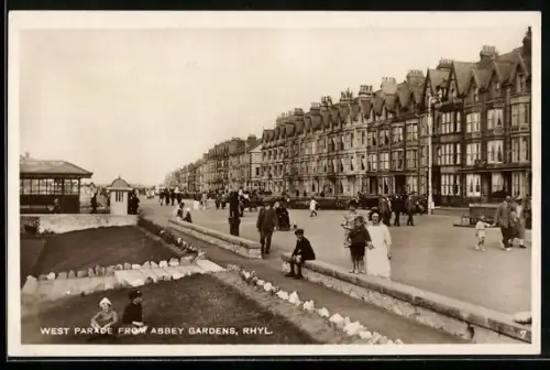 AK Rhyl, West Parade from Abbey Gardens