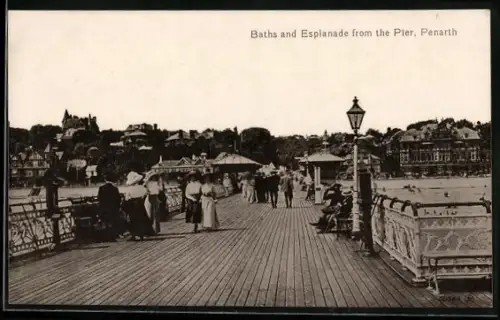 AK Penarth, Baths and Esplanade from the Pier