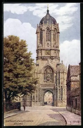 Künstler-AK Oxford, Tom Tower, Christchurch