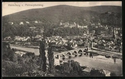 AK Heidelberg, Blick vom Philosophenweg