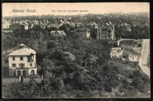 AK Dresden-Weisser Hirsch, Vom Turm des Louisenhof gesehen