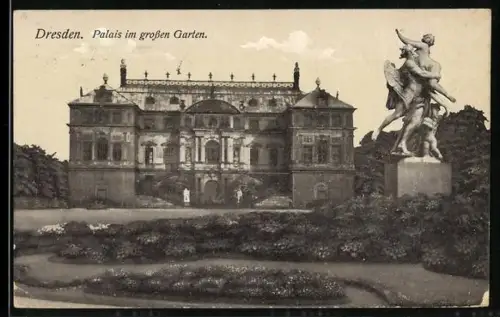 AK Dresden, Palais im grossen Garten