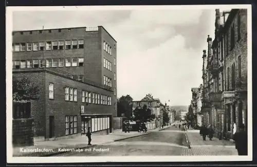 AK Kaiserslautern, Kaiserstrasse mit Postamt