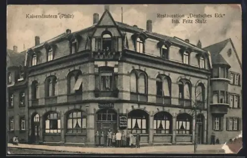 AK Kaiserslautern /Pfalz, Gasthaus Deutsches Eck, Inh. Fritz Stulz